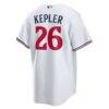 Max Kepler Minnesota Twins Nike Home Replica Player Logo Jersey - White - Detail View