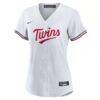 Minnesota Twins Nike Women's Home Replica Team Logo Jersey - White - Side View