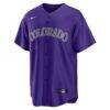 Kris Bryant Colorado Rockies Nike Alternate Replica Player Jersey - Purple - Side View