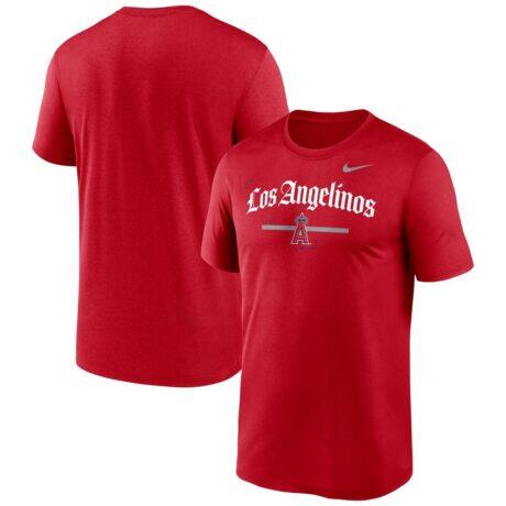 Los Angeles Angels Nike Local Legend Practice Performace T-Shirt - Red - Front View