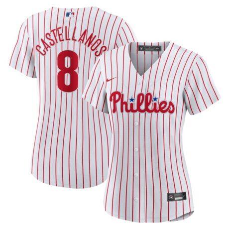 Nick Castellanos Philadelphia Phillies Nike Women's Home Replica Player Jersey - White - Front View