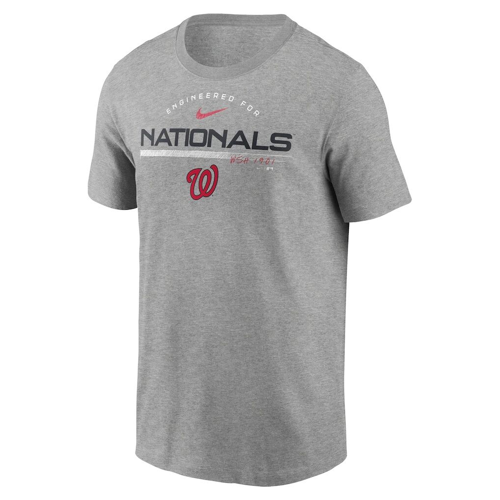Washington Nationals Nike Team Engineered Performance T-Shirt – Heather Gray