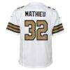 Tyrann Mathieu New Orleans Saints Nike Youth Game Jersey - White - Detail View