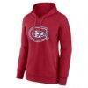 Montreal Canadiens Fashion7 Women's Primary Logo Fleece Pullover Hoodie - Red - Side View
