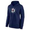 Winnipeg Jets Fashion7 Women's Primary Logo Fleece Pullover Hoodie - Navy - Side View