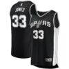 Tre Jones San Antonio Spurs Fashion7 Fast Break Replica Jersey - Black - Front View