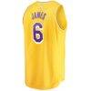 LeBron James Los Angeles Lakers Fashion7 2021/22 Fast Break Replica Jersey - Gold - Detail View