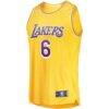 LeBron James Los Angeles Lakers Fashion7 2021/22 Fast Break Replica Jersey - Gold - Side View