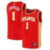 Jalen Johnson Atlanta Hawks Fashion7 Fast Break Replica Jersey - Red - Front View