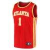 Jalen Johnson Atlanta Hawks Fashion7 Fast Break Replica Jersey - Red - Side View