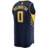 Tyrese Haliburton Indiana Pacers Fashion7 Youth 2021/22 Fast Break Replica Jersey - Navy - Detail View