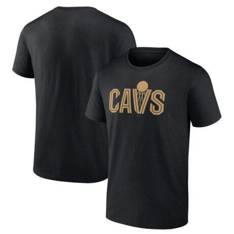 Cleveland Cavaliers Wordmark T-Shirt - Black - Front View