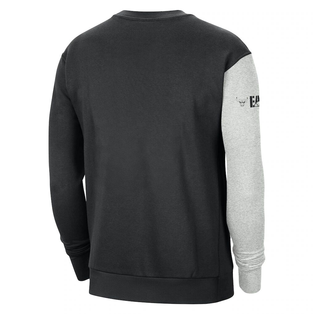 Chicago Bulls Nike Courtside Versus Force & Flight Pullover Sweatshirt – Black/Heather Gray