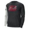Chicago Bulls Nike Courtside Versus Force & Flight Pullover Sweatshirt - - Side View