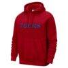 Philadelphia 76ers Nike Courtside Versus Stitch Split Pullover Hoodie - Red - Back View