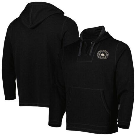 Charlotte FC Baja Fleece V-Neck Pullover Hoodie - Black - Front View