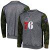 Philadelphia 76ers Fashion7 Camo Stitched Sweatshirt - - Front View