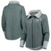 Green Bay Packers Tommy Bahama Women's Sport Sun Fade Full-Zip Sweatshirt - - Front View