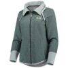 Green Bay Packers Tommy Bahama Women's Sport Sun Fade Full-Zip Sweatshirt - - Side View