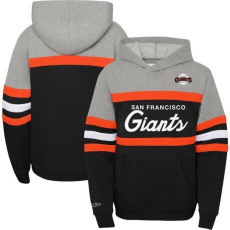 San Francisco Giants Mitchell & Ness Youth Cooperstown Collection Head Coach Pullover Hoodie - - Front View