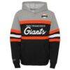 San Francisco Giants Mitchell & Ness Youth Cooperstown Collection Head Coach Pullover Hoodie - - Side View