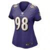 Travis Jones Baltimore Ravens Nike Women's Player Game Jersey - Purple - Side View