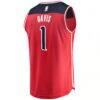 Johnny Davis Washington Wizards Fashion7 Youth Fast Break Replica Jersey - Red - Detail View
