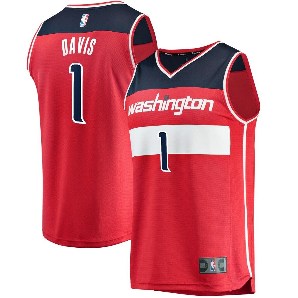 Johnny Davis Washington Wizards Fashion7 Youth Fast Break Replica Jersey - Icon Edition