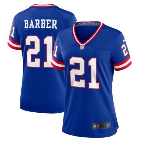 Tiki Barber New York Giants Nike Women's Classic Retired Player Game Jersey - - Front View