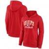 Kansas City Chiefs Fashion7 Women's Team Logo Victory Script Pullover Hoodie - Red - Front View