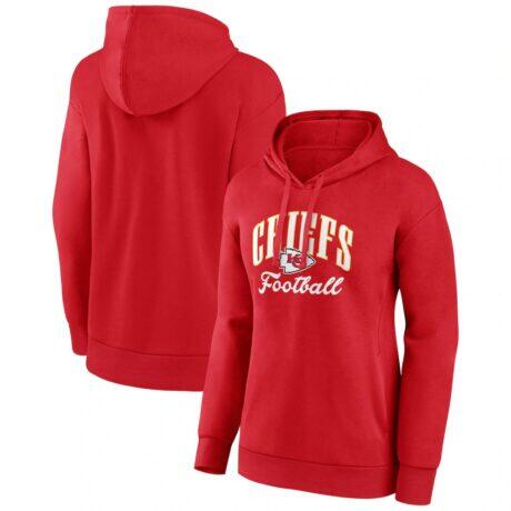 Kansas City Chiefs Fashion7 Women's Team Logo Victory Script Pullover Hoodie