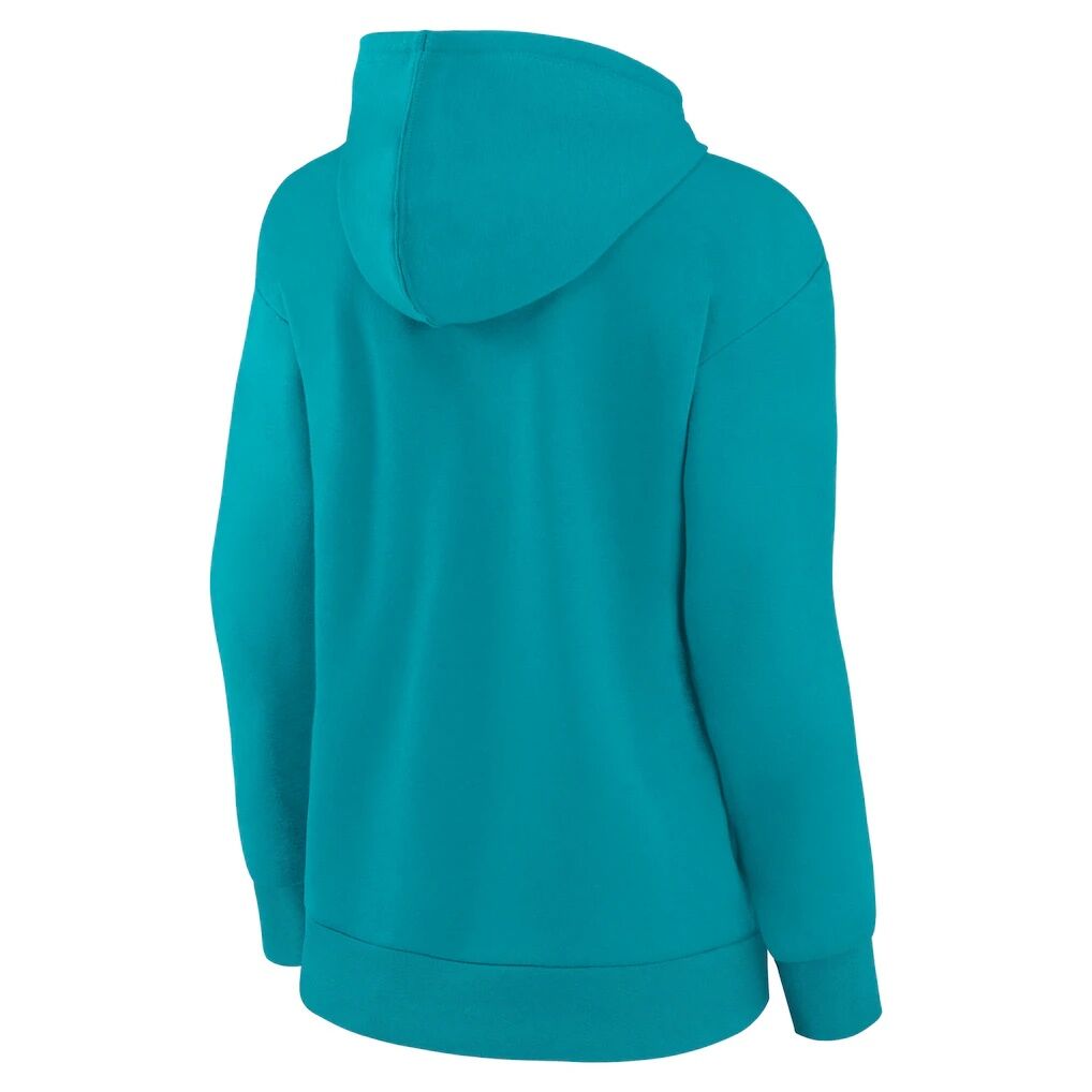 Miami Dolphins Fashion7 Women's Team Logo Victory Script Pullover Hoodie - Aqua