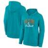 Miami Dolphins Fashion7 Women's Team Logo Victory Script Pullover Hoodie - - Front View