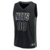 Brooklyn Nets Fashion7 Custom Fast Break Jersey - Black - Side View