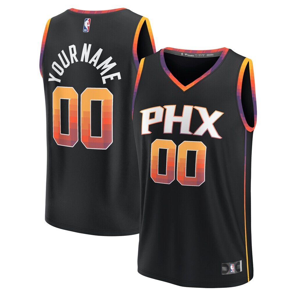 Phoenix Suns Fashion7  Fast Break Custom Replica Jersey - Black - Statement Edition