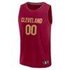 Cleveland Cavaliers Fanatics Fast Break Custom Jersey - Wine - - Back View