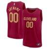 Cleveland Cavaliers Fanatics Fast Break Custom Jersey - Wine - - Front View