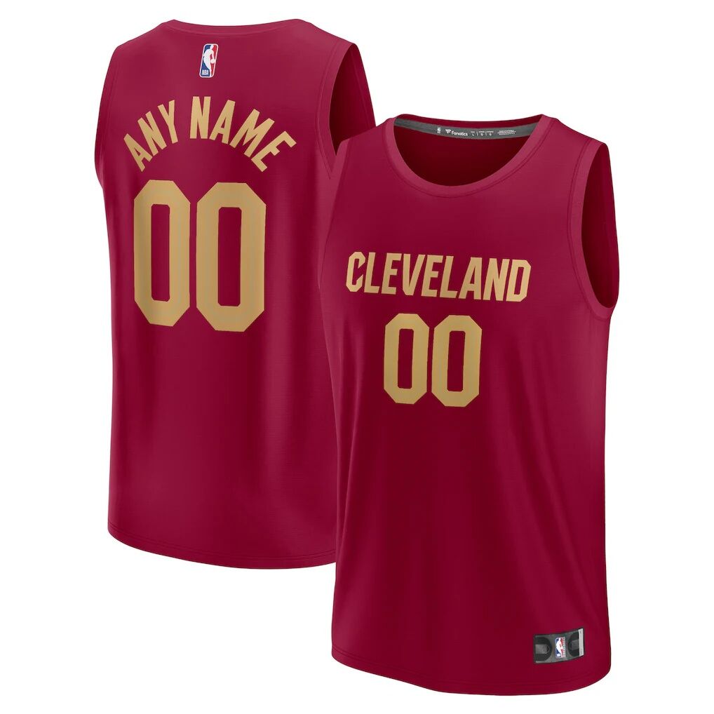 Cleveland Cavaliers Fanatics Fast Break Custom Jersey – Wine – Icon Edition