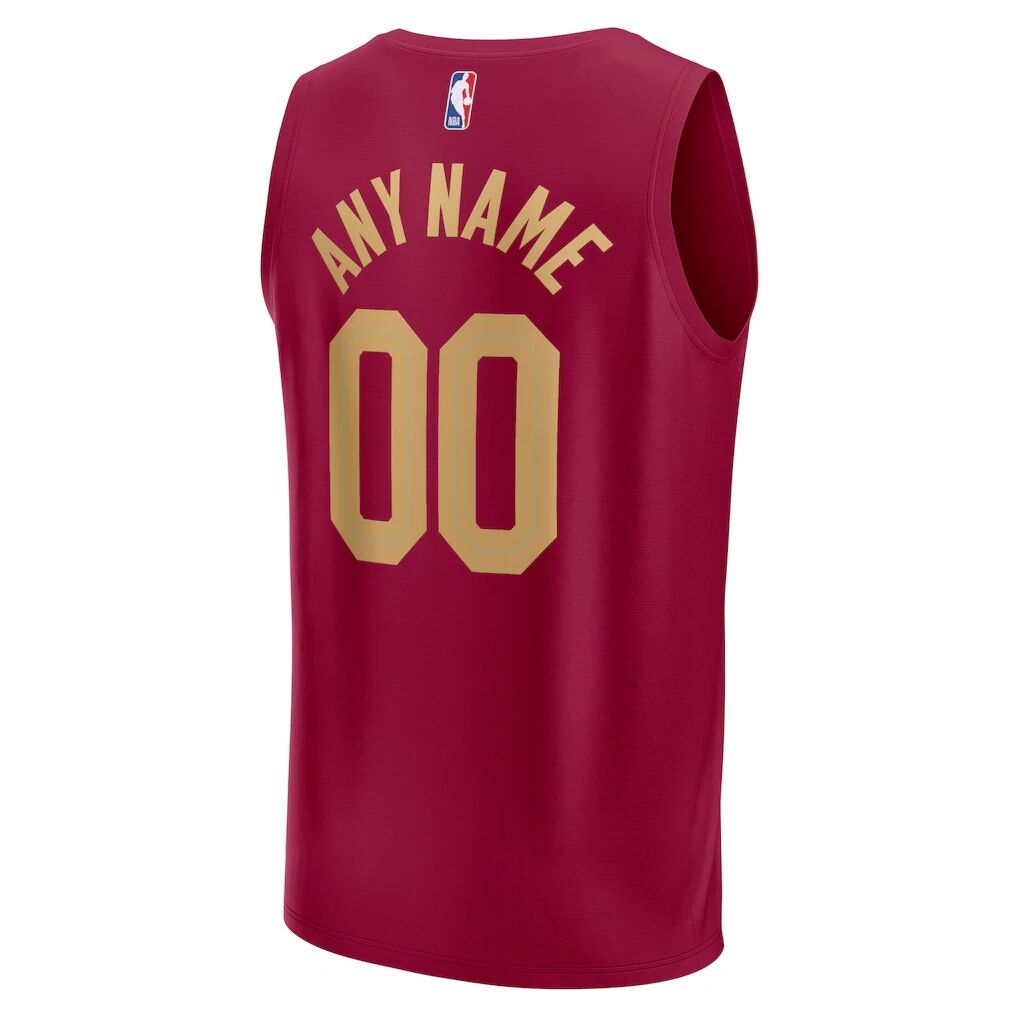 Cleveland Cavaliers Fashion7 Youth Fast Break Custom Jersey - Maroon - Icon Edition