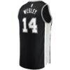 Blake Wesley San Antonio Spurs Fashion7 Fast Break Replica Player Jersey - Black - Detail View