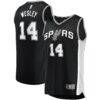 Blake Wesley San Antonio Spurs Fashion7 Fast Break Replica Player Jersey - Black - Front View