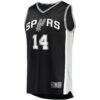 Blake Wesley San Antonio Spurs Fashion7 Fast Break Replica Player Jersey - Black - Side View