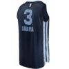 Jake LaRavia Memphis Grizzlies Fashion7 Fast Break Replica Player Jersey - Navy - Detail View