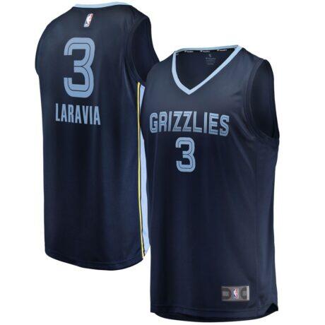 Jake LaRavia Memphis Grizzlies Fashion7 Fast Break Replica Player Jersey - Navy - Front View