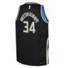 Giannis Antetokounmpo Milwaukee Bucks Jordan Brand Youth Swingman Jersey - Black - Detail View