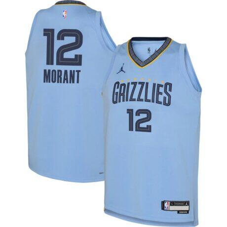 Ja Morant Memphis Grizzlies Jordan Brand Youth Swingman Jersey - Statement Edition - - Front View