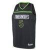 Anthony Edwards Minnesota Timberwolves Jordan Brand Youth Swingman Jersey - Black - Side View