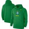 Brazil National Team Nike Club Primary Pullover Hoodie - Green - Front View
