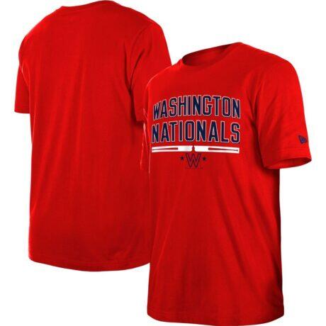 Washington Nationals New Era Batting Practice T-Shirt - Red - Front View