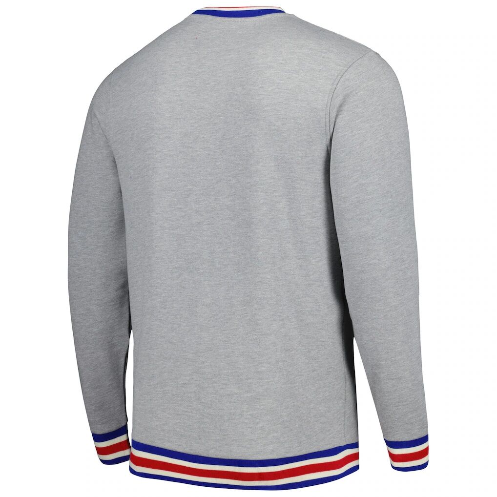Atlanta Braves New Era Throwback Classic Pullover Sweatshirt – Heather Gray